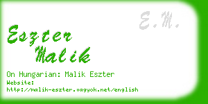 eszter malik business card